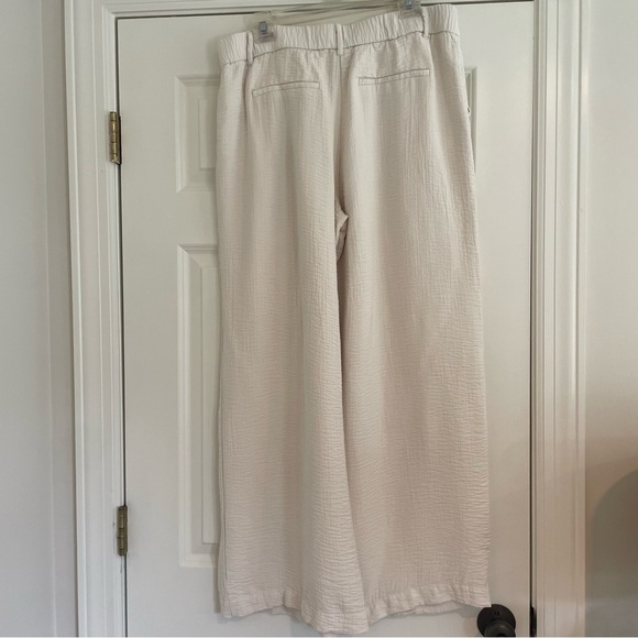 EUC A New Day Wide Leg Cream Elastic Trouser pants Sz 14 - Picture 5 of 6